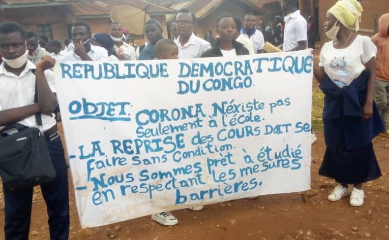 RDC/Butembo/Enseignement :Des élèves et écoliers ont été dans la rue ce lundi 25 janvier 2021 pour réclamer la reprise des cours