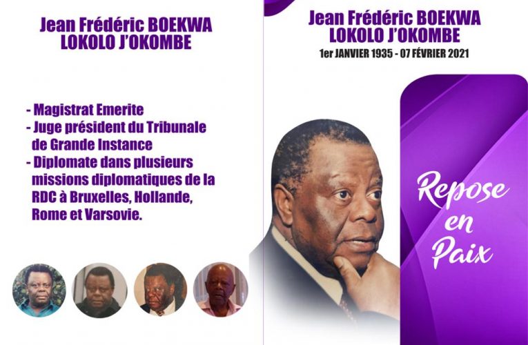 RDC/Nécrologie :Jean-Frédéric Boekwa Lokolo a tiré sa révérence