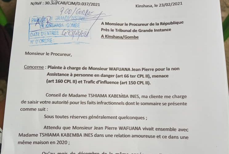 RDC/Présidence : Jean Pierre Wafuana,directeur de communication de Félix Tshisekedi devant la barre !