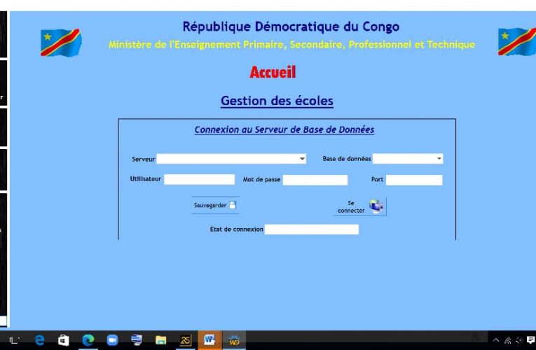 RDC/Kasaï Central : un licencié en droit conçoit un logiciel pouvant détecter l’effectif des écoles et élèves actifs en RDC
