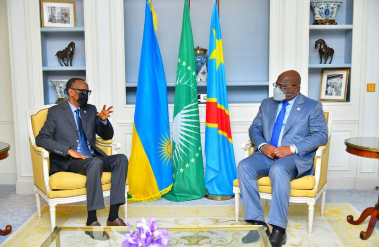 RDC/Tête-à-tête entre les présidents Félix Antoine Tshisekedi et Paul Kagame à Paris