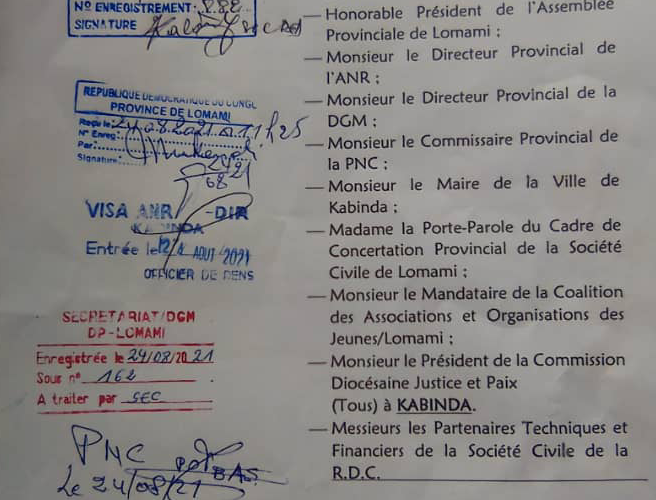 RDC/Lomami:le cadre provincial de concertation de la société civile désavoué !