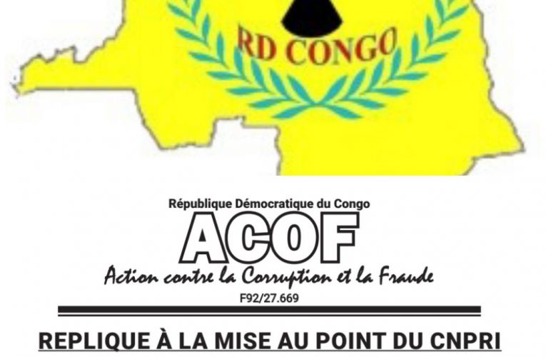 RDC/ACOF attaque la mise au point du CNPRI (Document)