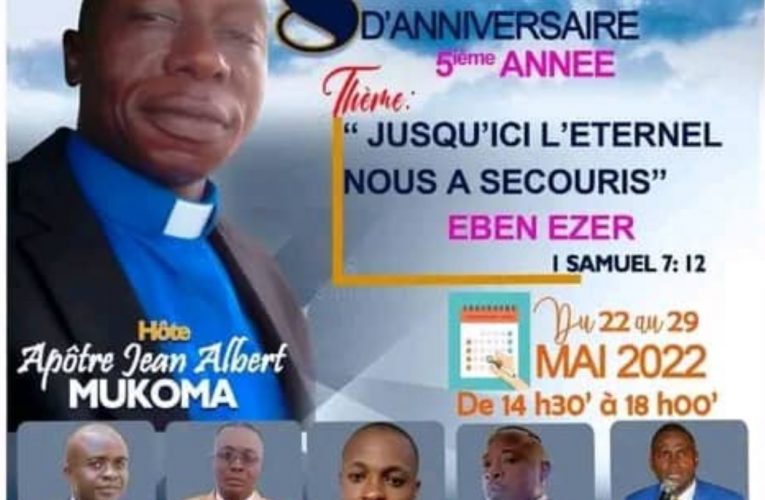 RDC/Kasaï-Centrale : L’église Trône de l’Éternel clôture la célébration de son 5ème anniversaire