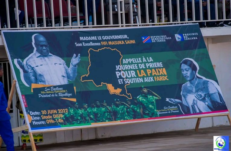 RDC/LUALABA : LE 62 ÈME ANNIVERSAIRE DE L’INDÉPENDANCE DE LA RDC CONSACRÉ À LA PRIÈRE POUR LES FARDC,DES MILLIERS DE PERSONNES ÉTAIENT AU STADE DIUR DE KOLWEZI