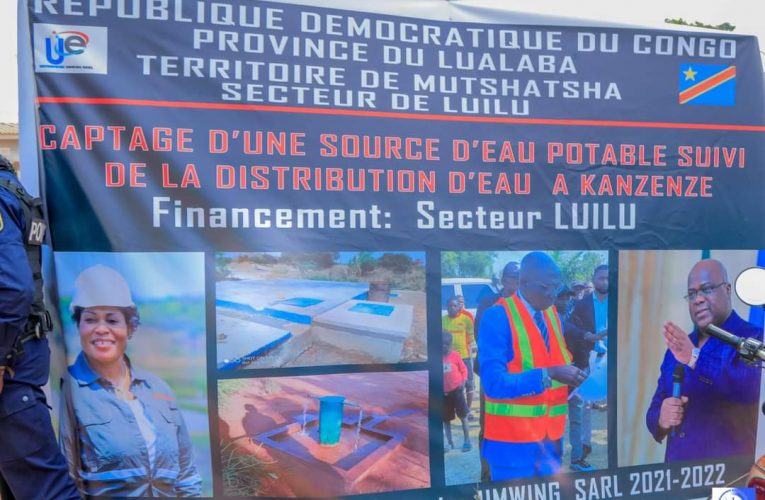 RDC/ Lualaba : La population de la cité Kanzenze a enfin accès à l’eau potable
