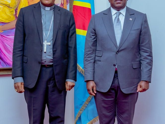 RDC/Primature :Situation sécuritaire dans le Grand Bandundu : après sa mission pastorale à Kwamouth, le Cardinal Fridolin Ambongo présente son rapport au Premier Ministre Jean-Michel Sama Lukonde