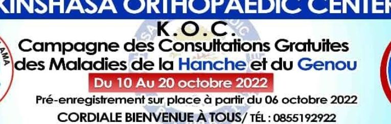 RDC/Santé :Kinshasa, Orthodaepic Center en Campagne des Consultations Gratuites des maladies de la Hanche et du Genou