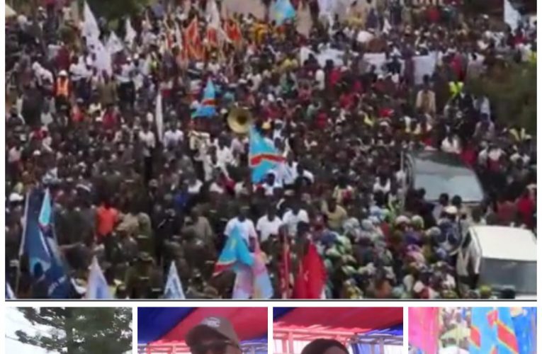 RDC/LUALABA :MALGRÉ LA PLUIE, DES MILLIERS DES LUALABAIS ÉTAIENT DANS LA RUE CE SAMEDI POUR PRIER ET ENCOURAGER LES FORCES ARMÉES DE LA RDC ET LEUR COMMANDANT SUPRÊME