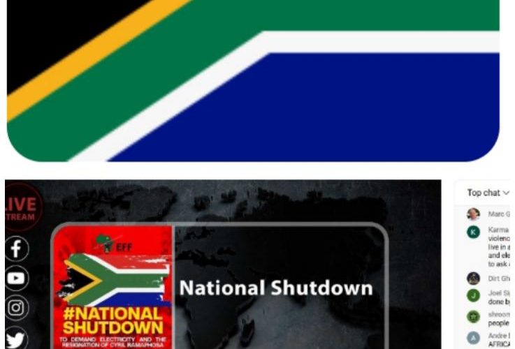 Afrique du Sud : André BOLUKA conforte la manifestation des Sud-africains pour l’amélioration du social