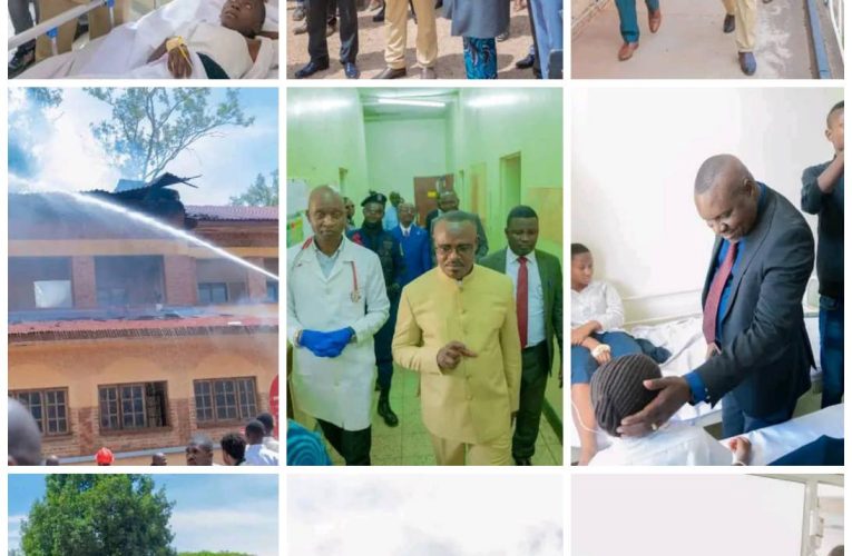 RDC/LUALABA-INCENDIE DU LYCÉE MWANGA AUCUN DÉCÈS ET 132 CAS ENREGISTRÉS PARMI LESQUELS DES BLESSÉS ET QUELQUES ÉLÈVES TRAUMATISÉS , LE GOUVERNEMENT MASUKA MOBILISÉ POUR LA PRISE EN CHARGE DES SINISTRÉS.