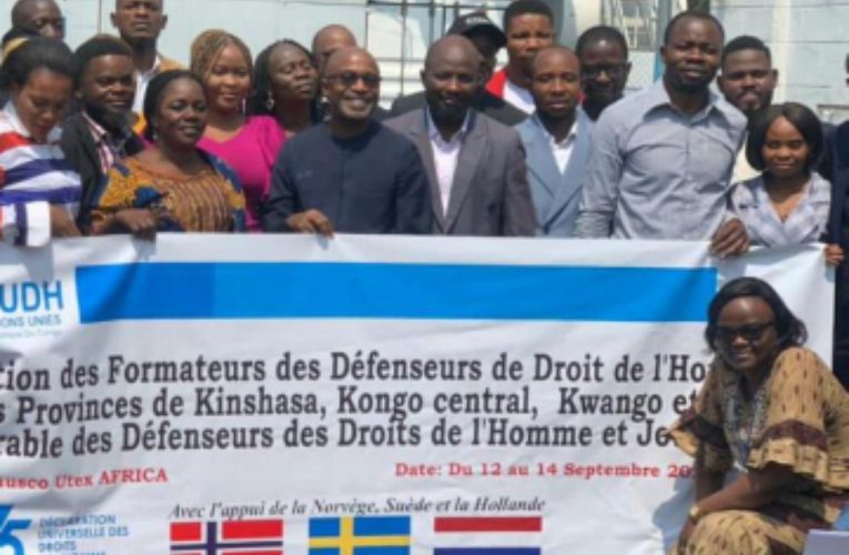 RDC/Droit de l’Homme : Les défenseurs de droit de l’Homme et les journalistes formés par le BCNUDH