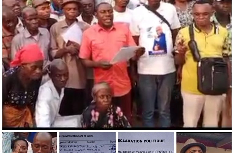 RDC/Politique : fragilisation de l&rsquo;UDPS dans le Kasaï, la section de Mweka déjoue le complot(vidéos)