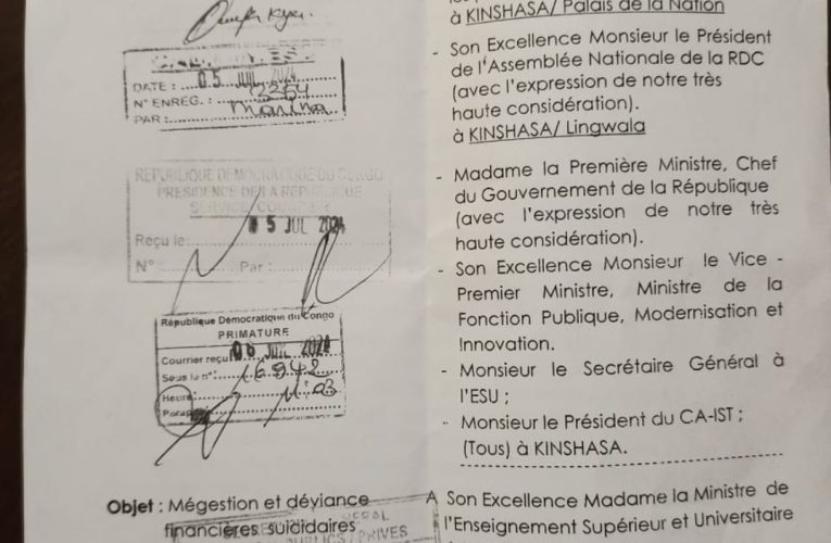 RDC/ESU: La Sœur DG de l’ISAM Kinshasa Florence Mbiya Mwadi désavouée par les agents