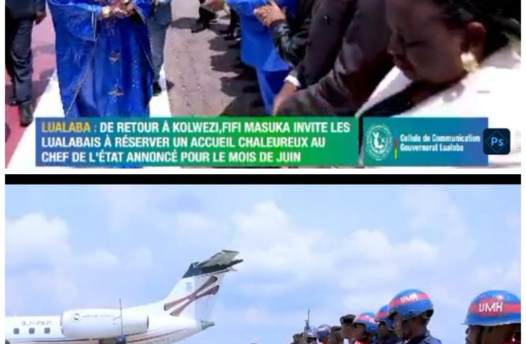 RDC/Après sa participation remarquable aux consultations politiques en prévision de la formation imminente d&rsquo;un Gouvernement d&rsquo;union nationale, la Gouverneure du Lualaba a regagné sa province de cœur ce jeudi 3 avril(vidéo)