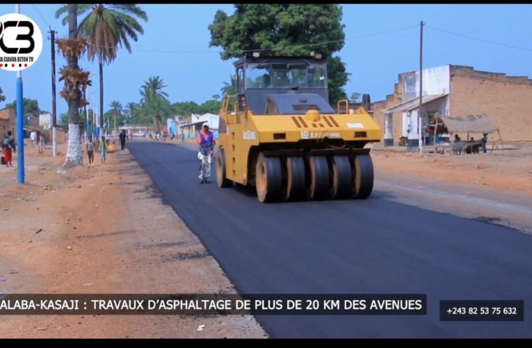 RDC/Lualaba:La pose de l&rsquo; asphalte à Kasaji,la deuxième ville de la province, les habitants dans la joie (vidéo)
